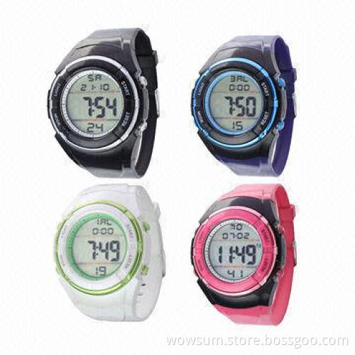 Sports Watches, Plastic and PU Material with Eco-friendly